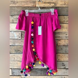NWT Loveriche Off the Shoulder tassel shirt